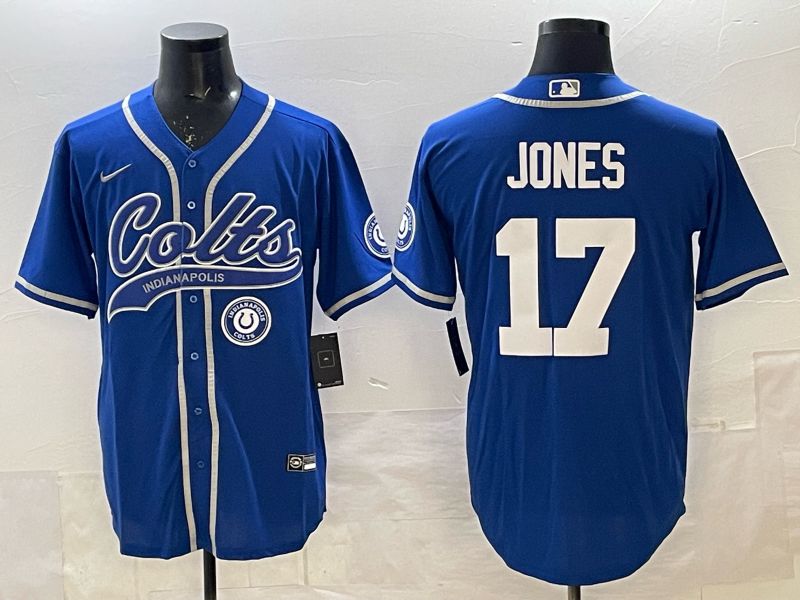 Men 2025 Indianapolis Colts #17 Jones blue Joint Name Nike Limited NFL Jersey 006->indianapolis colts->NFL Jersey